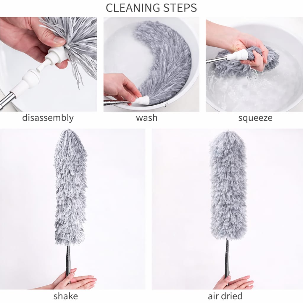 Microfiber Feather Duster Bendable and Extendable