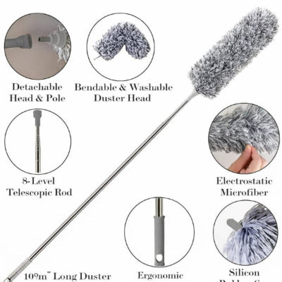 Microfiber Feather Duster Bendable and Extendable