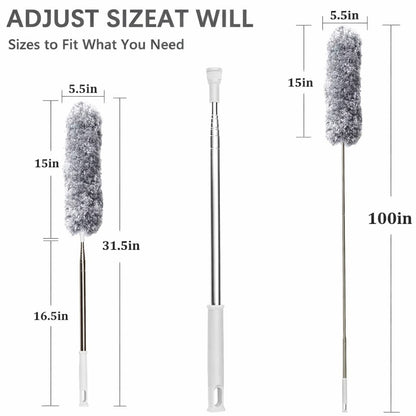 Microfiber Feather Duster Bendable and Extendable
