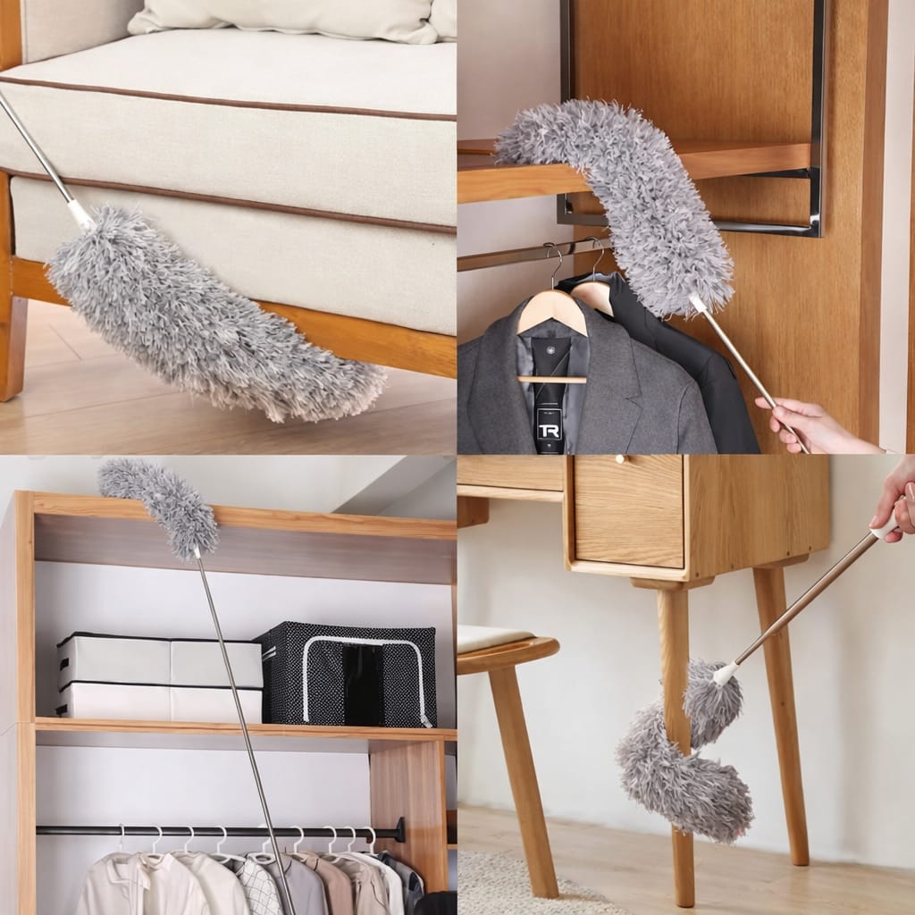 Microfiber Feather Duster Bendable and Extendable